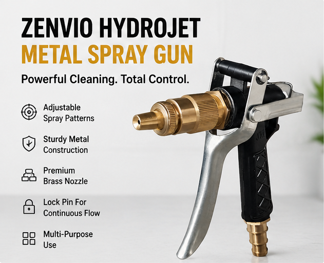 Zenvio HydroJet Metal Water Spray Gun