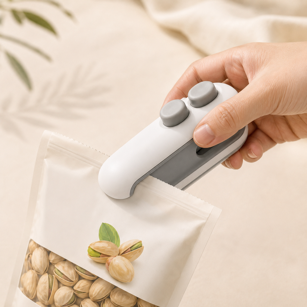 Mini Bag Sealer with Cutter | Keep Snacks Fresh in Seconds