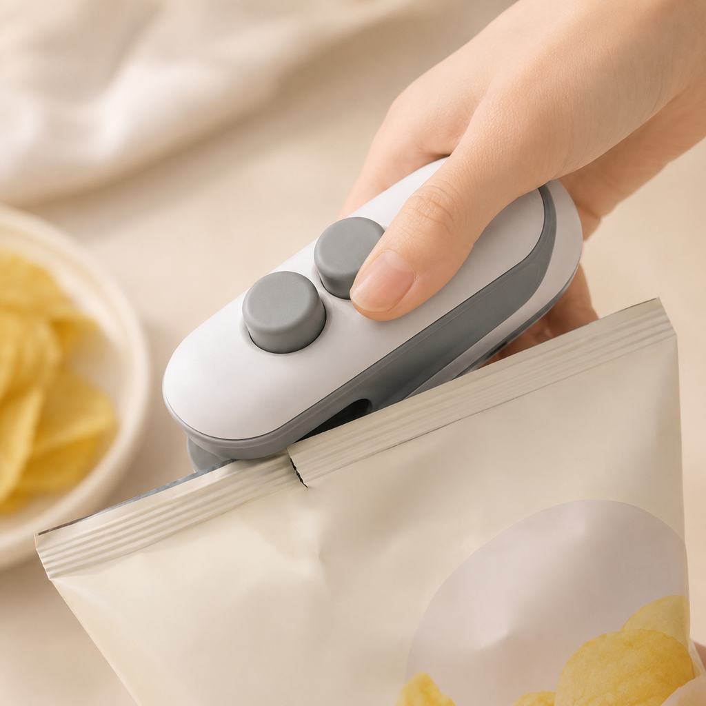 Mini Bag Sealer with Cutter | Keep Snacks Fresh in Seconds